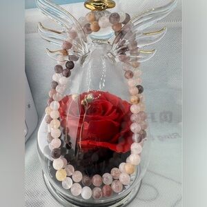 30G 6MM Natural Golden Silk Jade Quartz Beaded 3 Laps Bracelet Or Necklace 21”